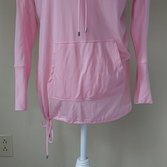 Cato Lyocell Cowl Neck Drawstring Kangaroo Pouch Top S Pink - Picture 5 of 15